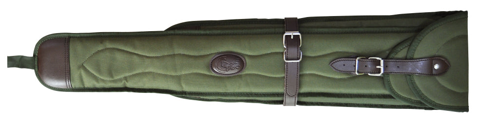 FUNDA ESCOPETA DESMONTADA NYLON VERDE ACOLCHADA SUPERPUESTA/PARALELA