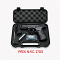 Pack N.A.C. 1703 Pistola CO2 + 5 Cargas CO2 + 250 bolas BB + Maletín
