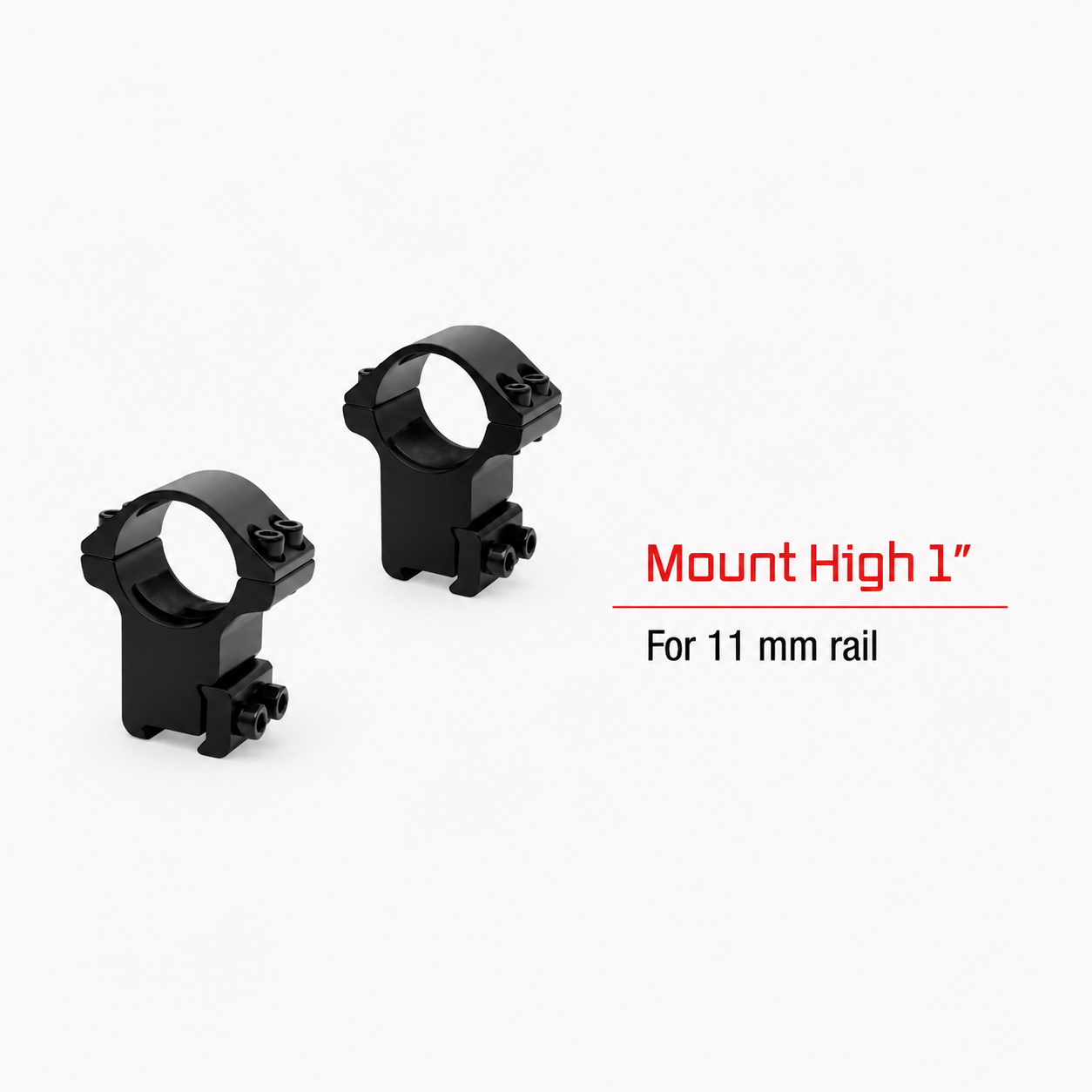 Norica Montura Alta 1" Para Raíl 11mm