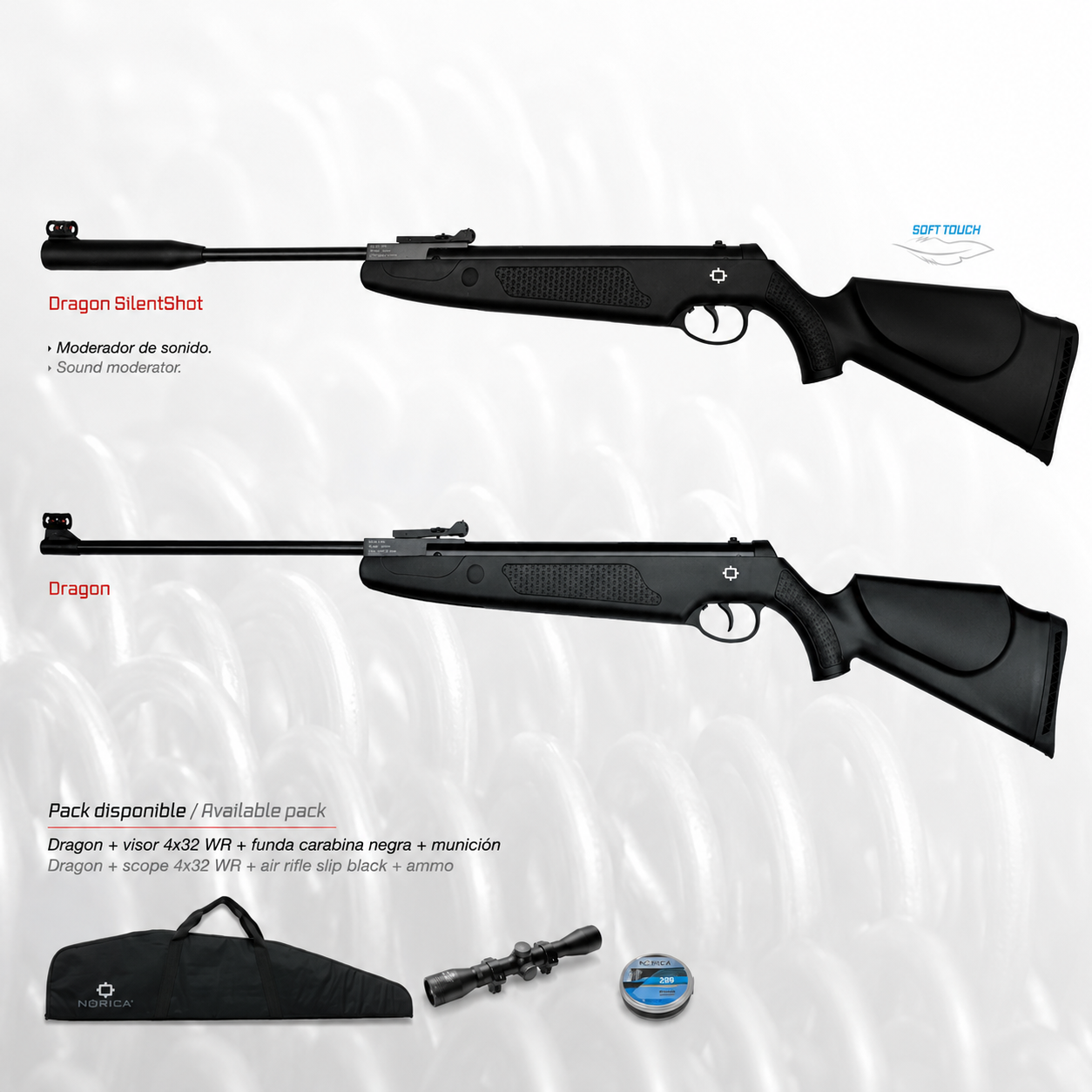 Pack Norica Dragon Carabina + Visor 4x32 + Balines + Funda