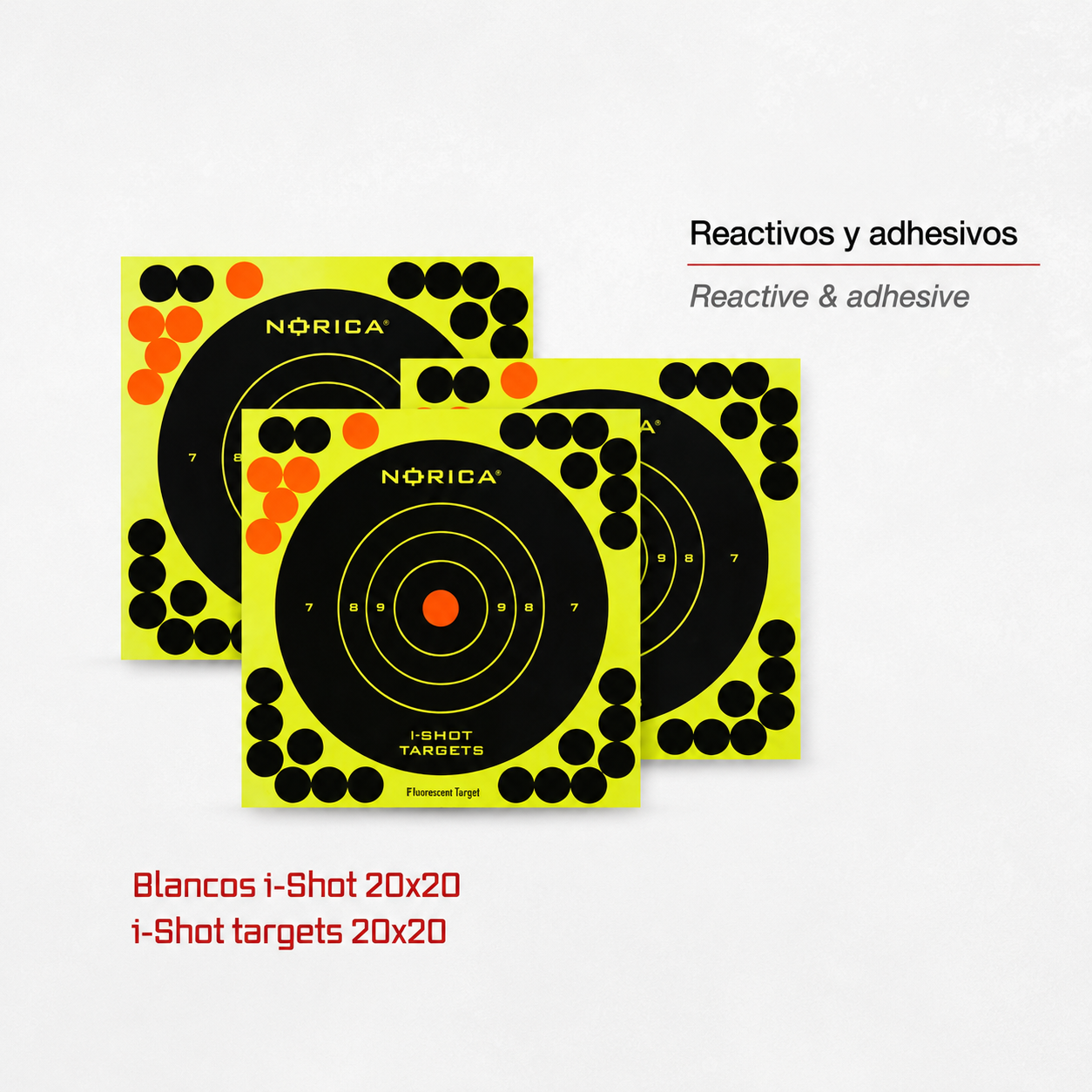Norica Blancos Reactivos Adhesivos i-Shot 25 uds + 700 Pegatinas