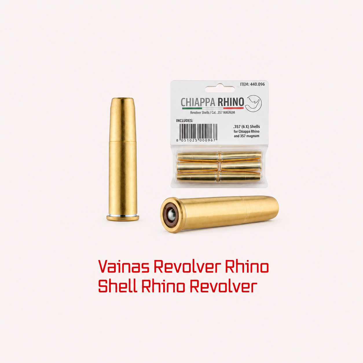 Vainas Revólver Chiappa Rhino 50DS — Pack 6 Unidades