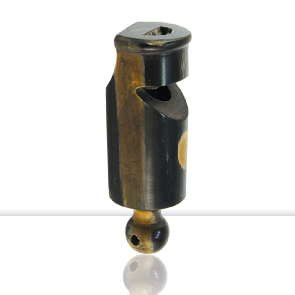 Silbato De Cuerno De Búfalo De Un Tono 5, 3 Cm.